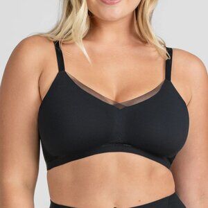 Honeylove Crossover Bra Full Coverage Black - 3X